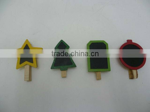 Wood Decoration Blackboard Mini Chalkboard Clip Child Gift Stationery BB