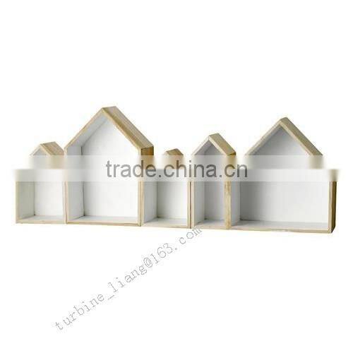WOODEN HOUSE SHADOW BOXES SET OF 3 pcs