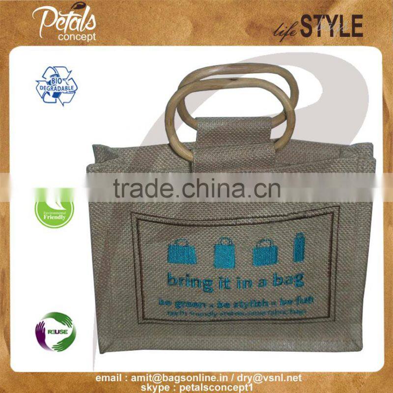 Promotional jute shopping bag