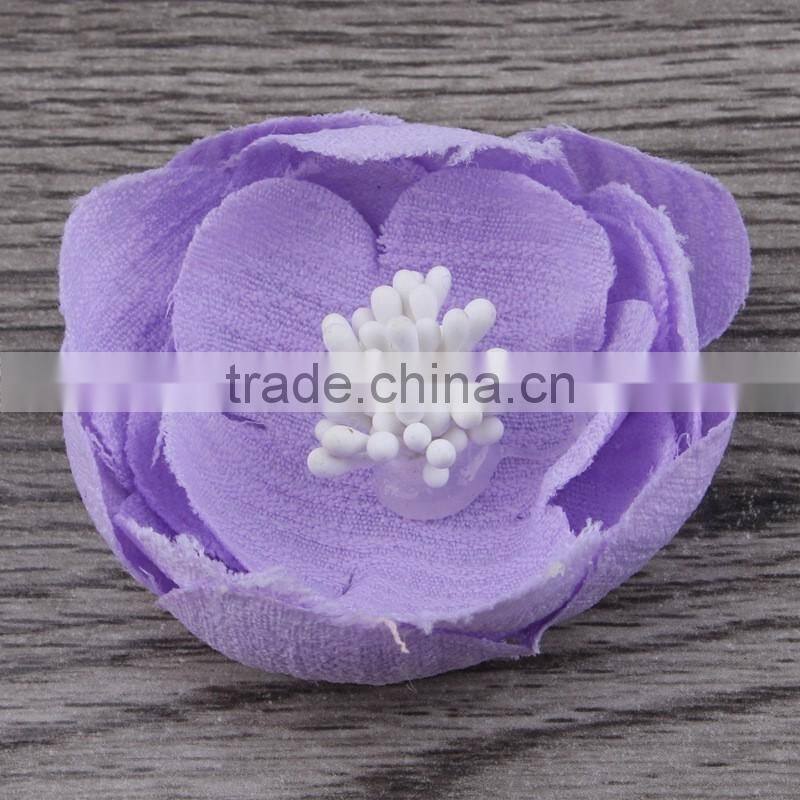 mini fabric flower clip for kids hair accessories