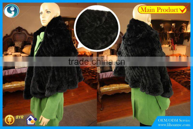 High Quality Knitted Rex-Rabbit Shawl