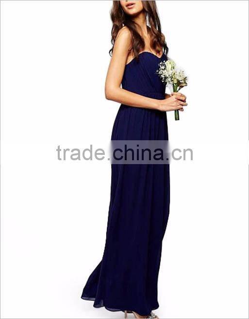 2016 New arrival womens elegant chiffon belted maxi dress wholesale plus size maxi dress