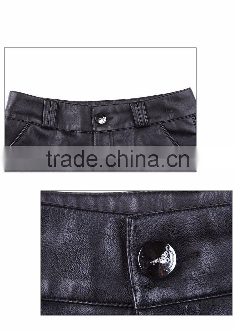 2016 customized manufacturying fashionable Wholesale women clothing fashion ladies high waist black shorts