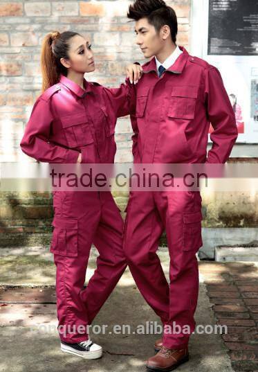hot trendy red work uniform 2015 new design