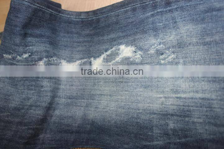 GZY Mens High Quality Designer light Scratch Denim Biker Jeans denim fabric for jeans stock