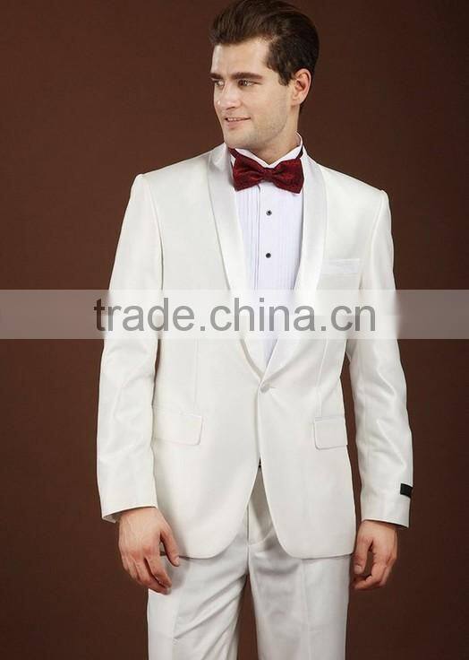 new wedding design white coat pant men suit