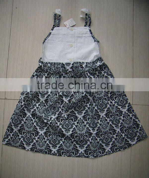 little girl's overstock dress girl's cotton dress cute stock dress