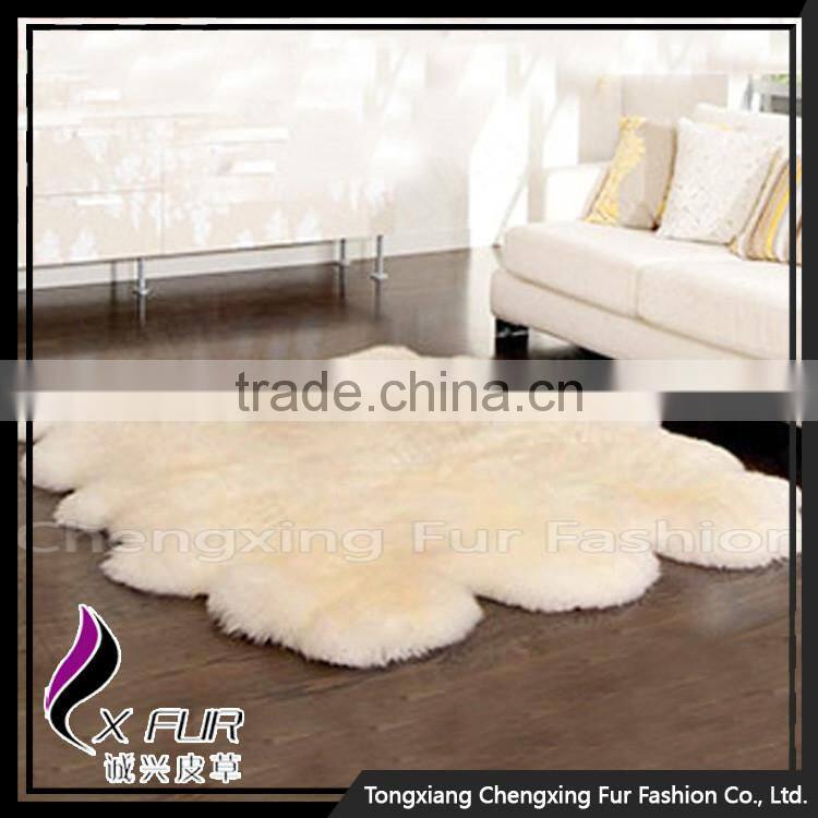 CX-D-110 Luxury Colorful Handmade Sheep Fur Carpet for Home Use with High Quality