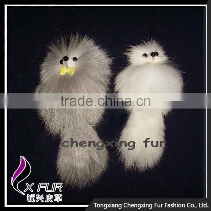 CX-R-14 Wholesale Lovely Desgin Cute Cheap Fox Fur Custom Keychain