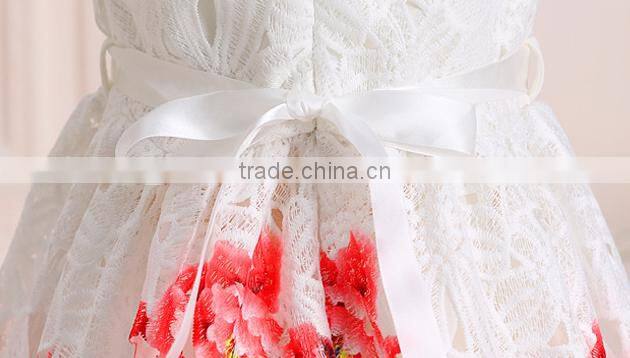 2016 spring and summer baby girls print dress European and American foreign trade high-grade princess dress skirt