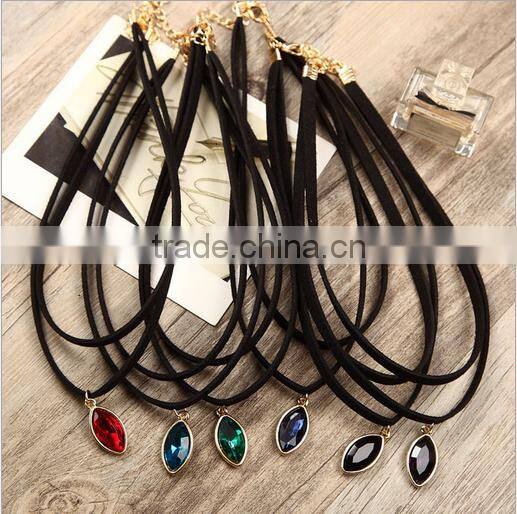 vintage metal flower charms choker necklace diy Ethnic style charms short necklace for women