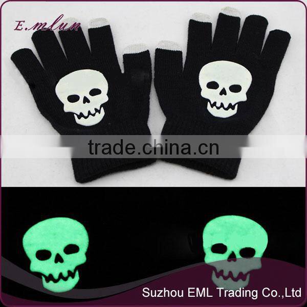 Unisex winter magic knitted noctilucent gloves