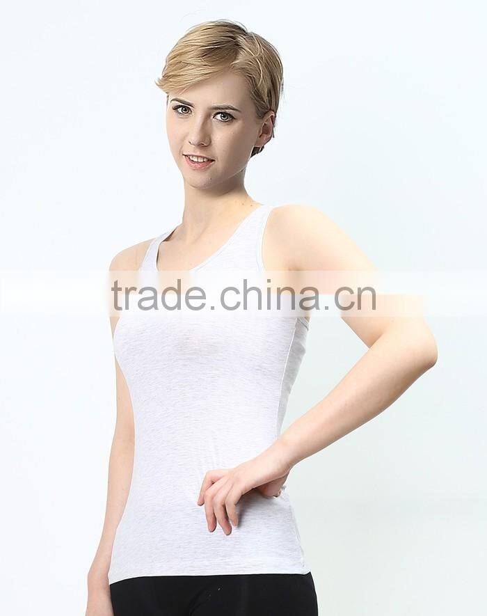 New design fashion low price sexy women white tight tank tops wholesale