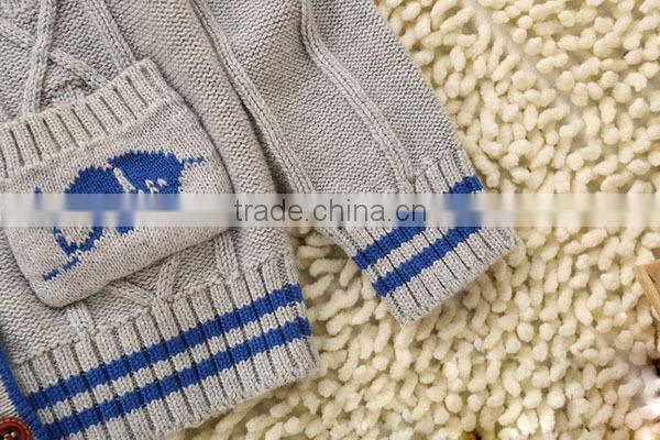 2014 Casual Y neck knitted pattern kid sweater wholesale