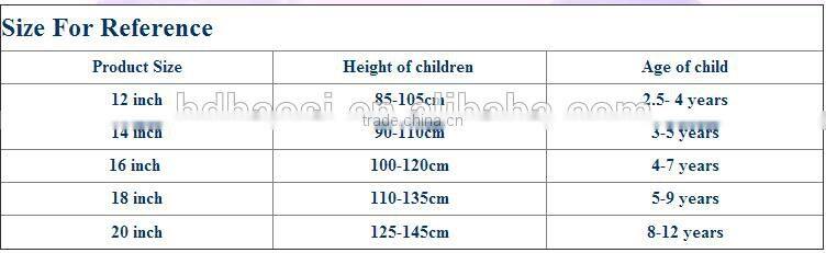 Adjustable height 12 14 16 18 inch children bicycle for 10 years old child