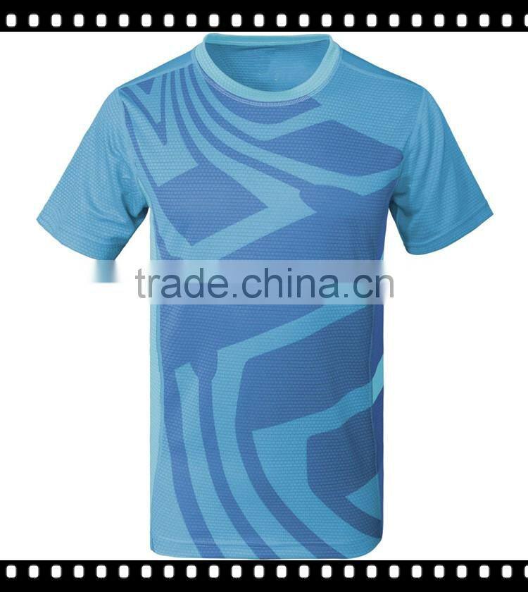 New Fashion Design Short Sleeve Quick Dry Sportswear Running T shirt 100% Polyester Shirt Plain
