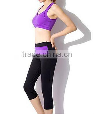 Purple Yoga clothing Women Sports Aerobics Pant suit