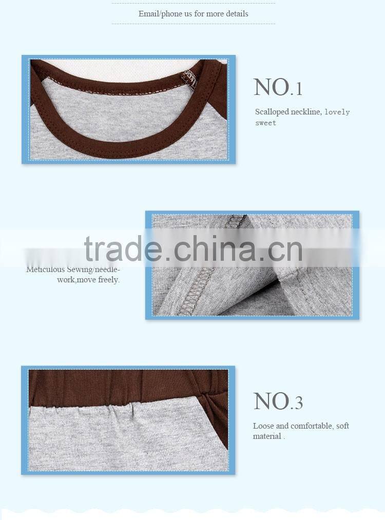 Summer kids shirt short sleeve stripe cute cartoon two pieces baby clothing set