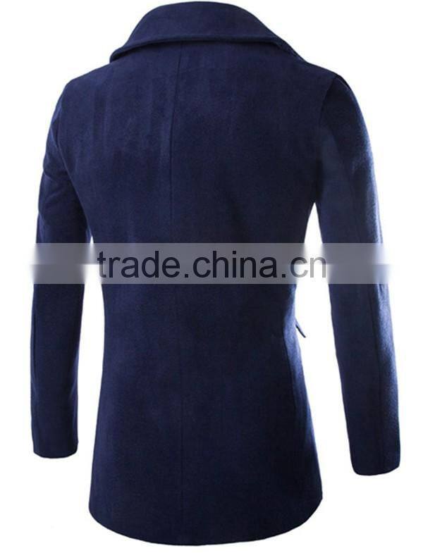 Hot sale good quality cheaper price boy youth style international fan woolen long men winter coat