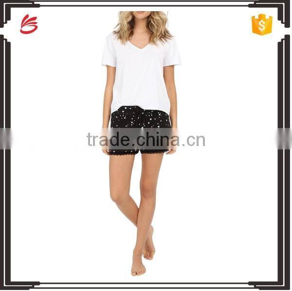 latest fashion 100% cotton women pajamas sleepwear and underwear