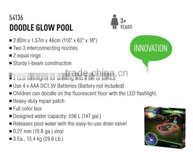 Bestway 46 cm 2.80 m x 1.57 m x fluorescence graffiti pool