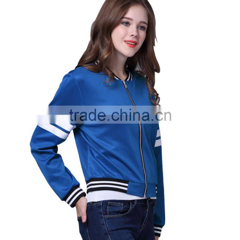 Tailor made up and down color Logo Printing Sport Jacket For Wholesale 2017