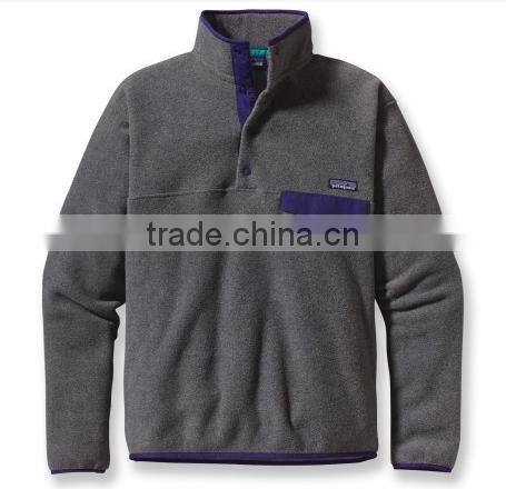 polyester half zipper jacket,heavy fleece jacket