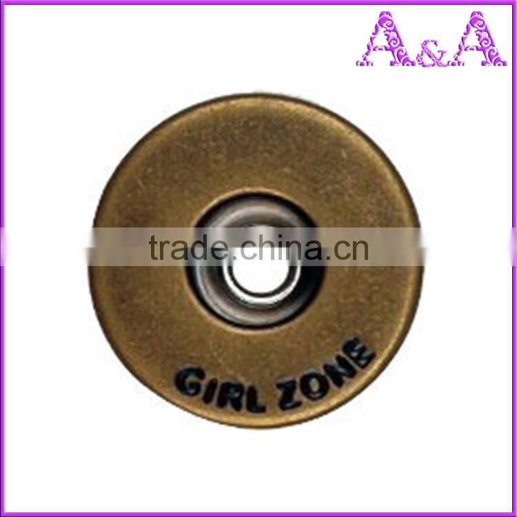 custom black jeans buttons