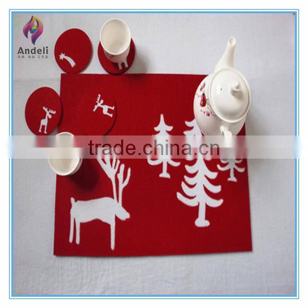 Eco-friendly christmas Mat Set , felt placemat , table runner