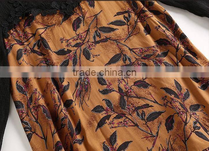 new ladies fashion dress 2017 design floral print dress