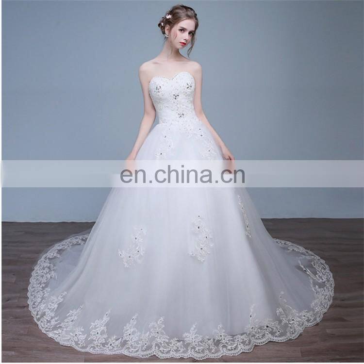 HS1625 2017 Bling Wedding Dress China Long Train Sequined Bridal Ball Gown