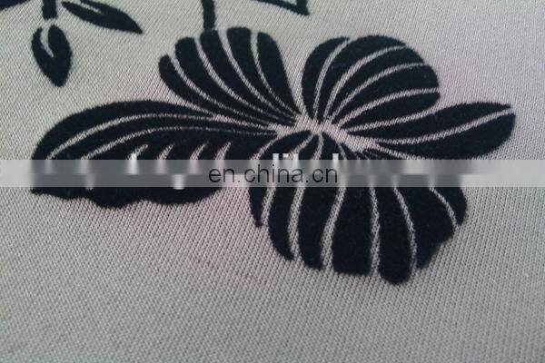 Winfar textile Hot selling 75D/72F DTY flower flock polyester scuba fabric design