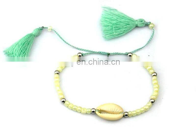 Custom promotional gift leisure fashionable tassel bracelet stone charm bracelet