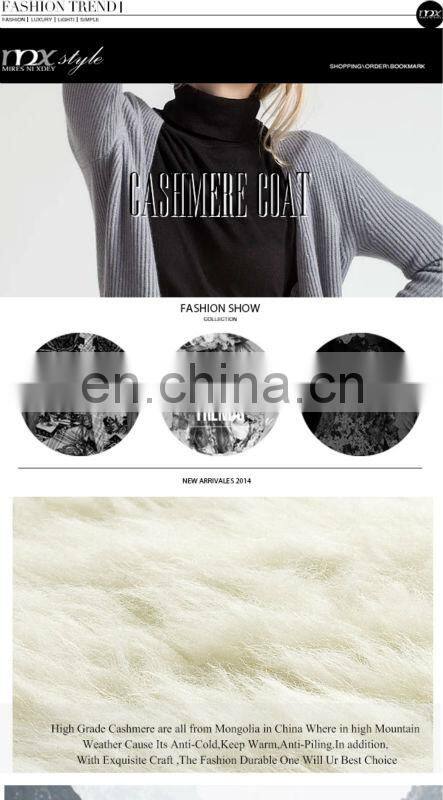 2014 New Design cashmere sweater coat
