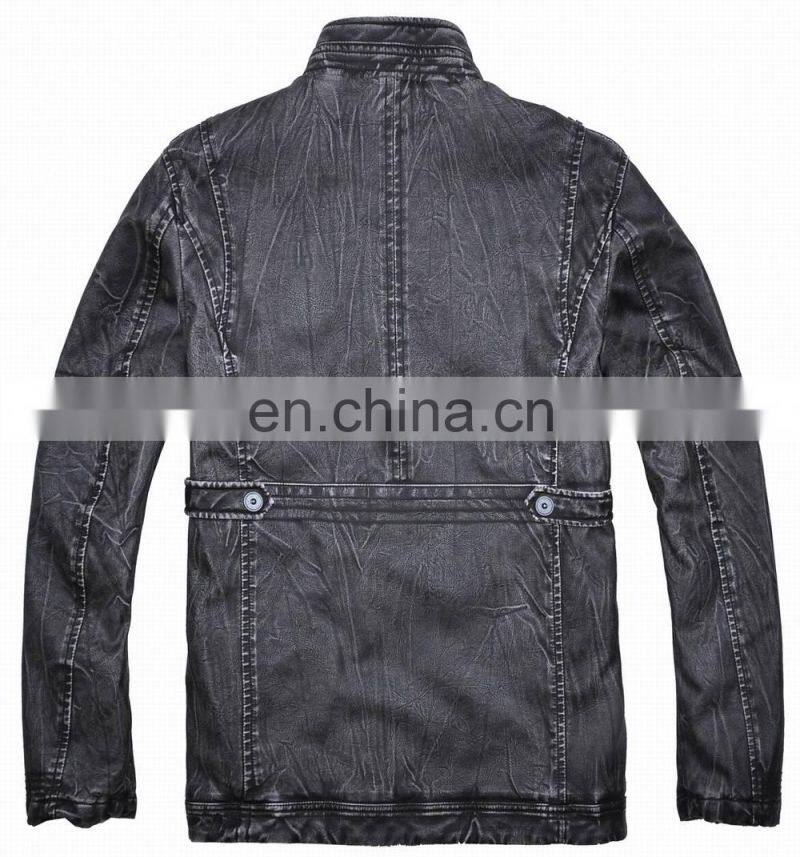 2017 lastest fashion hot sale diamond quilted pu men long jacket