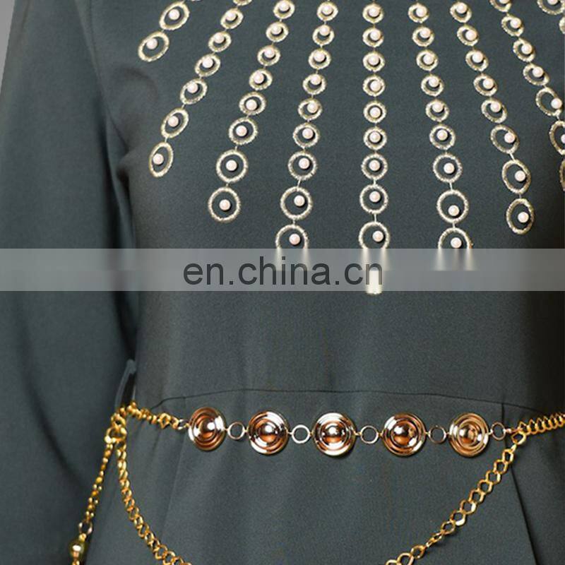 High Fashion Embroidery Baju Kurung Popular Baju Melayu Modern Beads Malaysia Suit Jubah Online