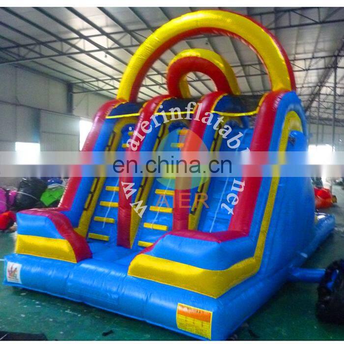 Outdoor Giant Inflatable Water Slide For Kids,Inflatable Water Slide With Pool For Sale