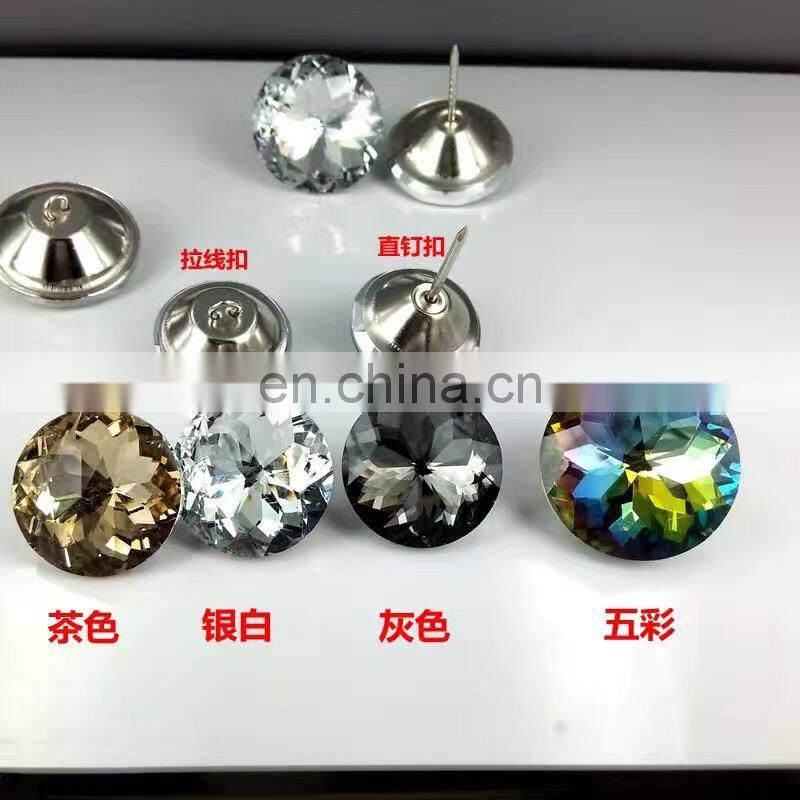 SOFA 30MM METAL Stone crystal button