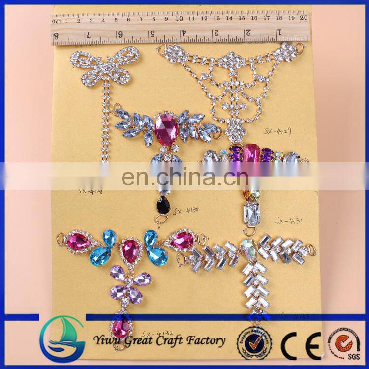 decoration metal and beads linked shoe chains