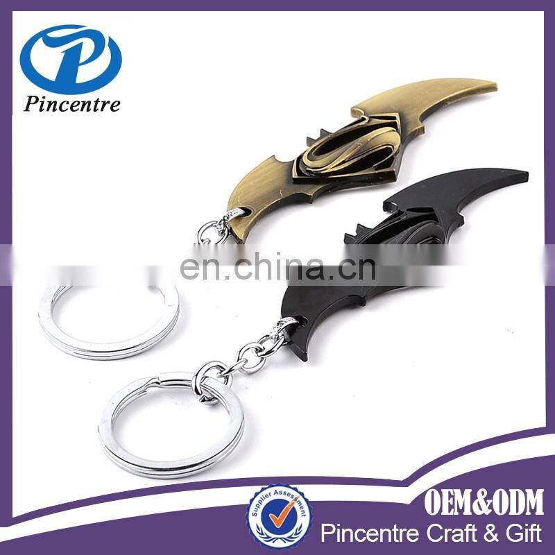 wholesale Superhero Marvel Batman Bat Metal Keychain with Key Ring in store