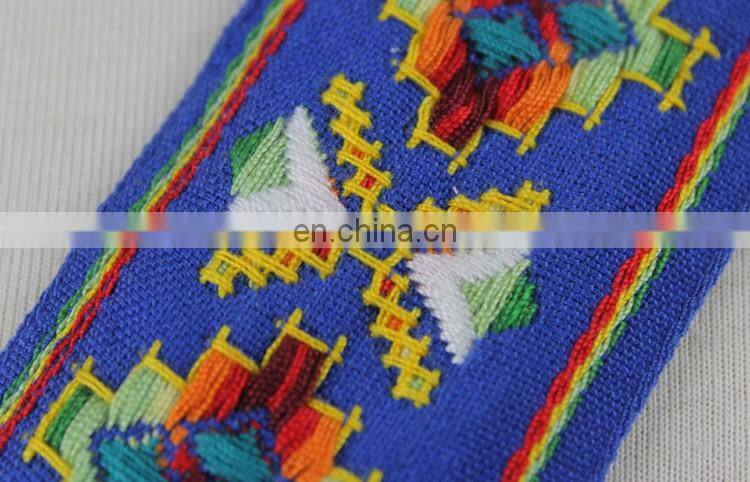 High quality embroidery jacquard ethnic ribbon trim for garment accessories