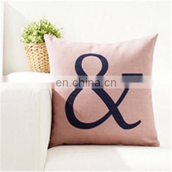 Custom Simple digital printing cotton linen throw pillow case cover