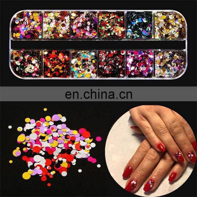 Fantasy Color Round Marquise Diamond Shaped Thin Nail glitter sequins Slice nail pearl decoration for nail art
