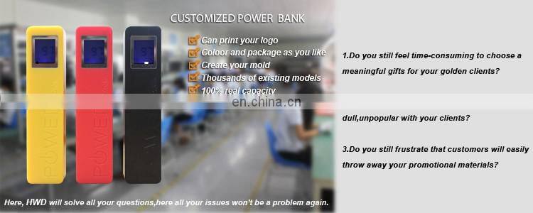 Cheap Fast Charging Two Ports plastic Powerbank oem laser printing logo battery charger gift external charge