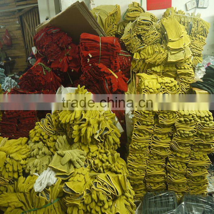 Cow funiture leather gloves, safety working leather gloves for workers