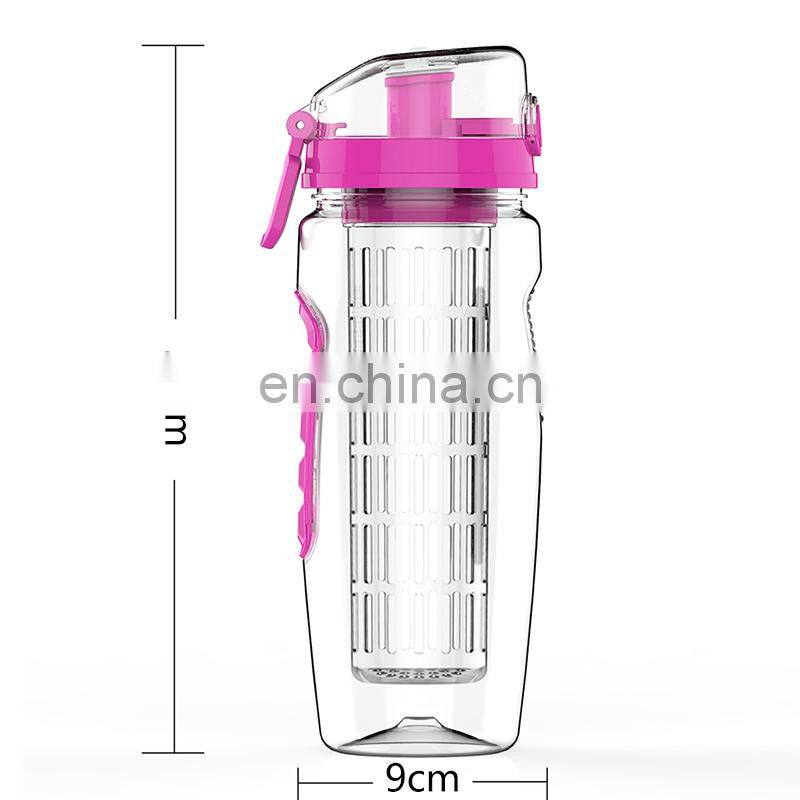 Factory Price BPA Free Tritan Juice Water Bottle With Fruit Infuser Bottle Drinking Shaker Bottles For Outdoor Fitnees