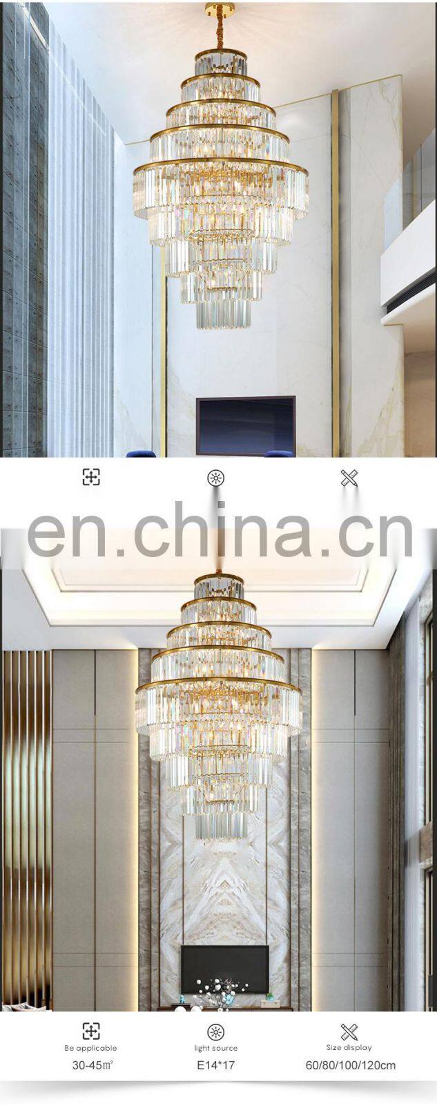 Luxury Indoor Decoration Lighting Home Villa Hotel Crystal LED Hanging Lamp