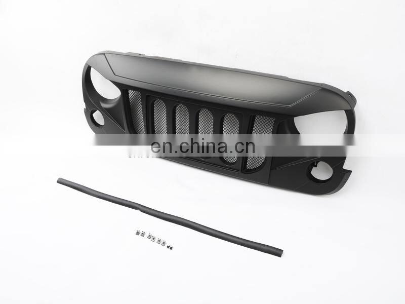 4*4 Front Grille with Mesh for Jeep Wrangler JK 2007-on Car Accessories Black Grille