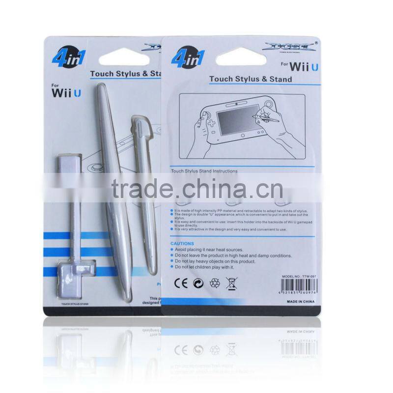 Touch Stylus and Stand for Nintendo Wii U Handheld game consoles 4in1 High quanlity