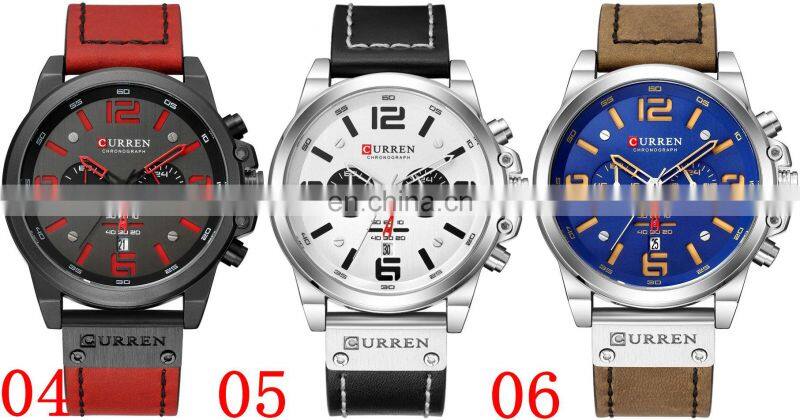 CURREN 8314 Best Hot Sale Men Watches Leather Belt Quartz Drop Shipping Fashionable Casual Oem Custom Logo Mens Watch